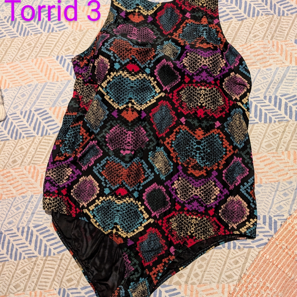 Torrid Colorful Snakeskin One Piece